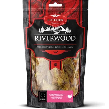 Tyggeben til hunde | Kalkunvinger | 200g | Riverwood Tyggeben