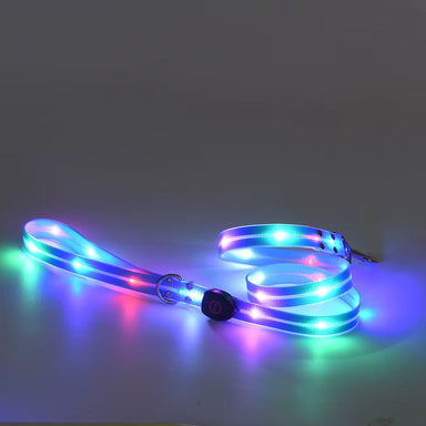 LED Hundesnor blå - genopladeligt