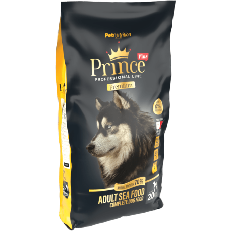 Prince Plus Adult Seafood 20kg | Hundefoder med frisk fisk