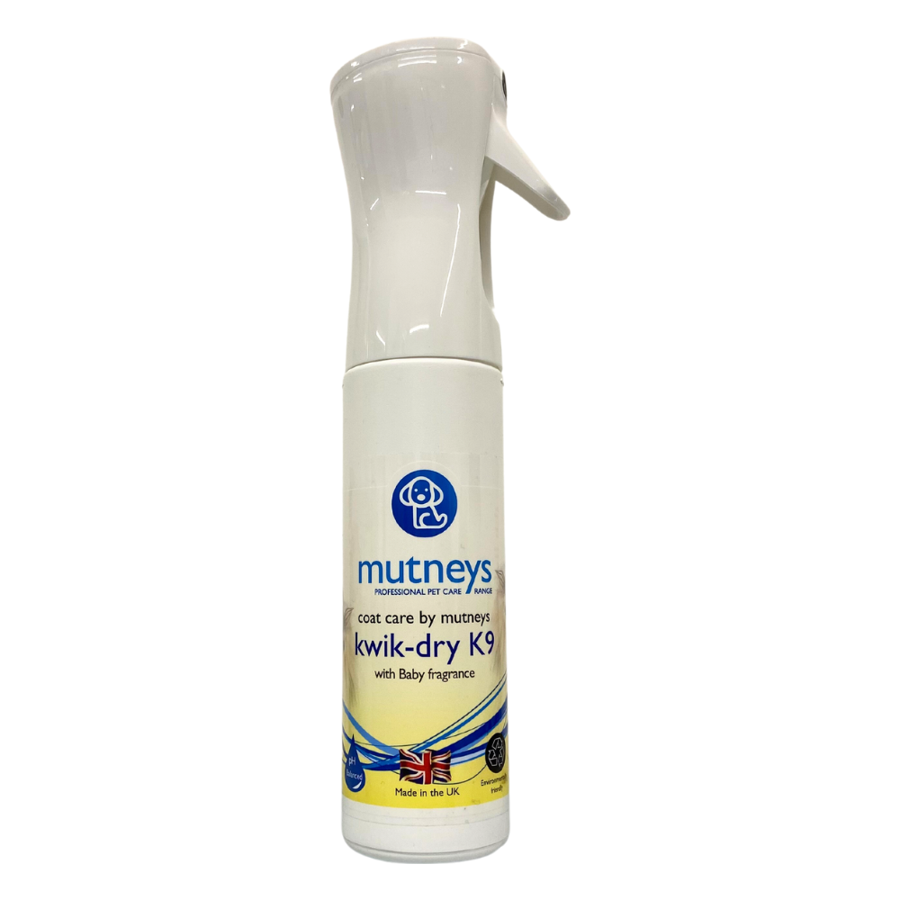 Mutneys Kwik Dry K9 Hundespray  Reducerer tørretiden og giver volume i pelsen