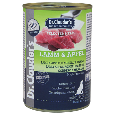 Vådfoder Hund | Lam & Æble | Dr.Clauder's Selected Meat Vådfoder