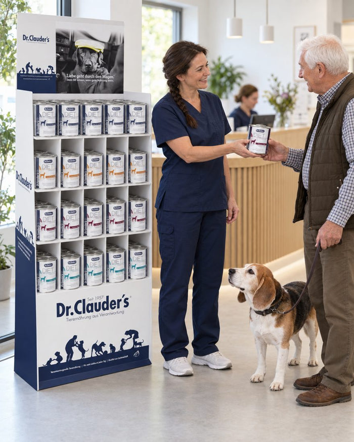 Dr.Clauder's display i dyrlægeklinik