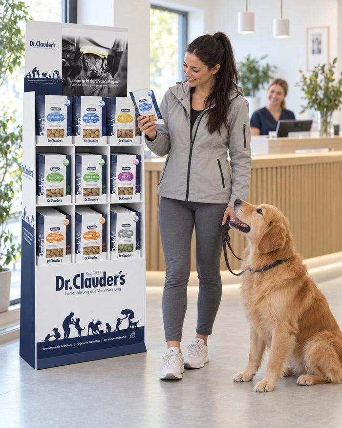 Dr.Clauder's display i dyrlægeklinik