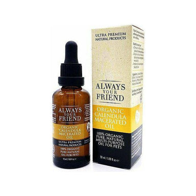 Olie til Hunde mod Hudbetændelse Sårhelende - Økologisk Calendula Macerated Olie 50ml - Always Your Friend
