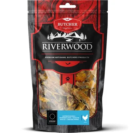 Tyggeben til hunde | 200g Kyllingevinger | Riverwood Tyggeben