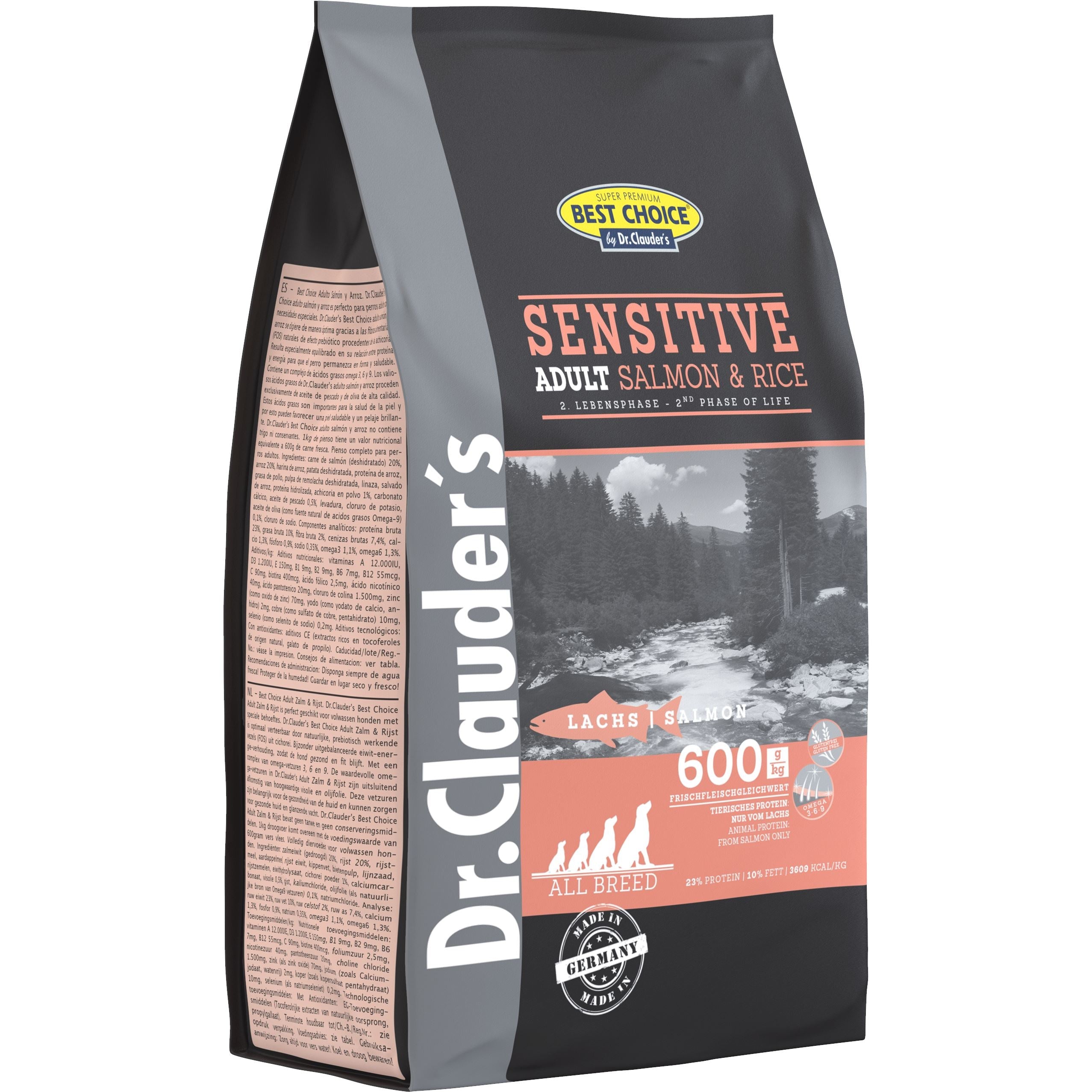 Dr.Clauder's Sensitive Adult All Breed Laks & Ris 350g Tørfoder Dr.Clauder's 350g