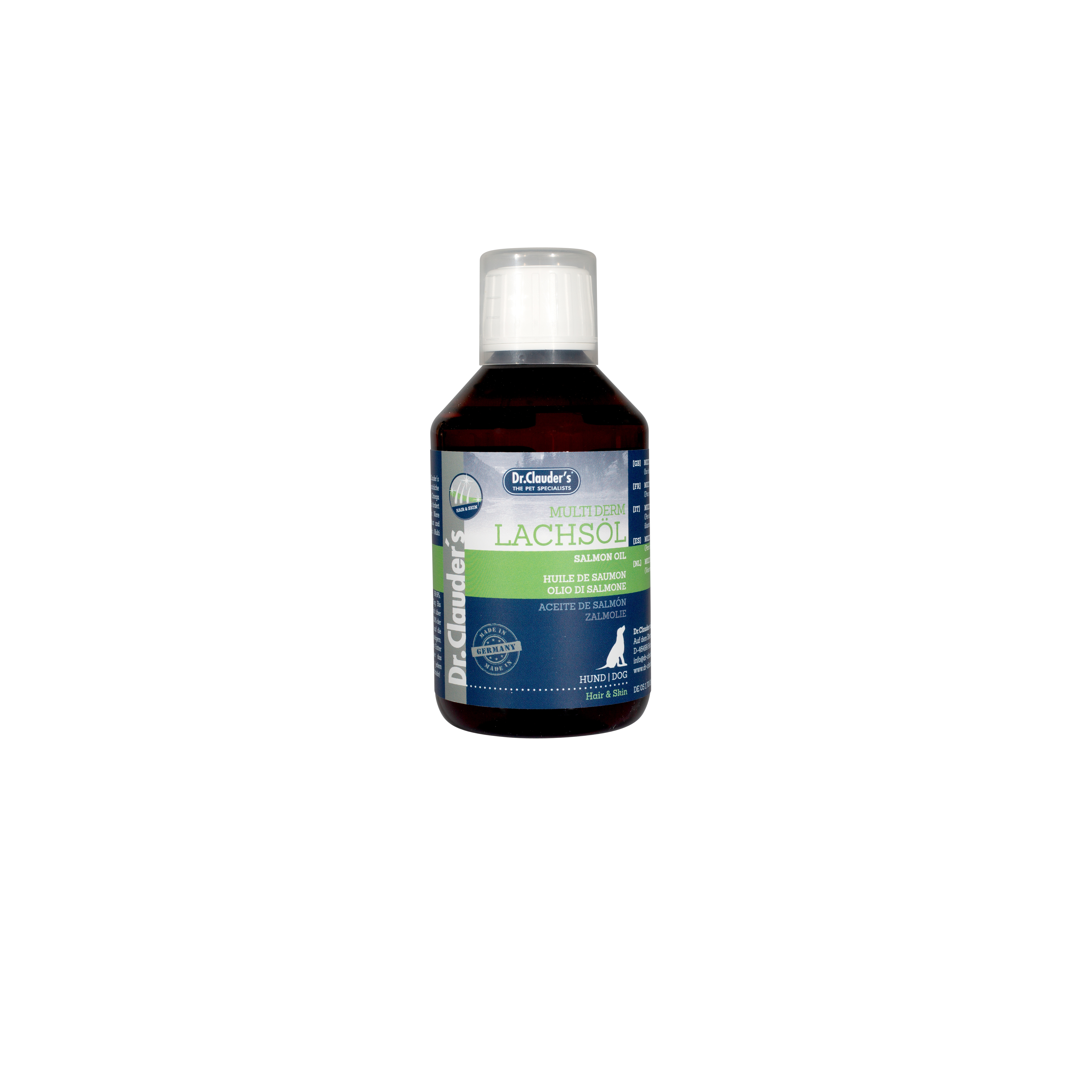 Multiderm Lakseolie | 25% Omega-3 | 15% Omega-6 | Norsk Fjordlaks