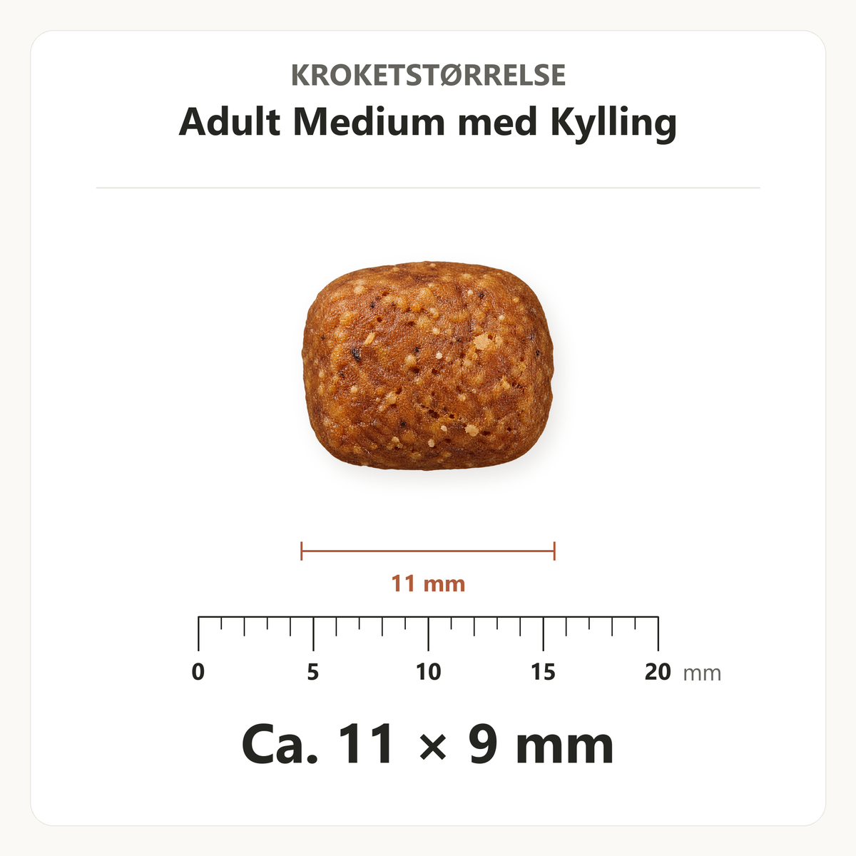 Best Choice Adult Medium Breed – krokettstørrelse ca. 11 × 9 mm