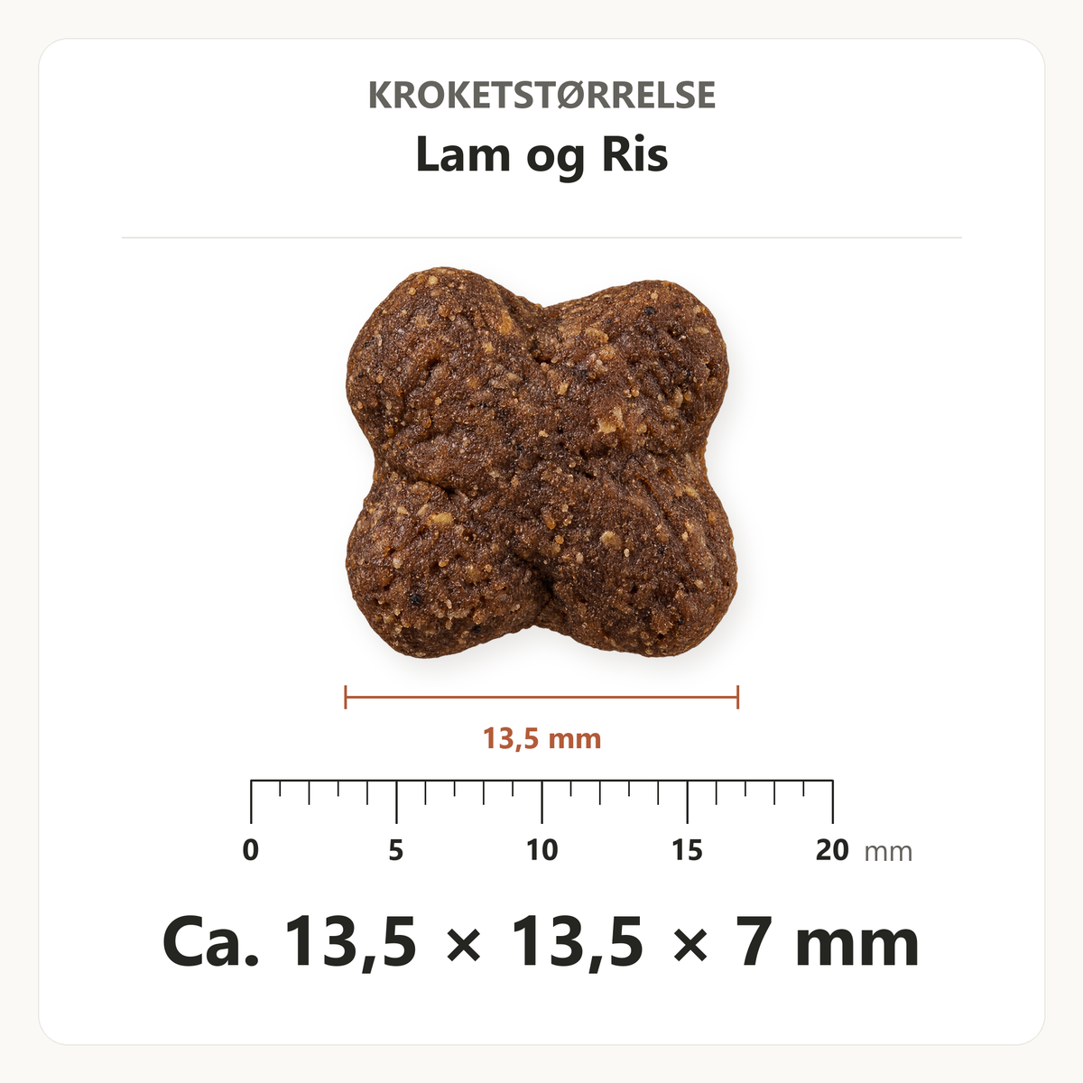 Sensitive Adult Lam & Ris All Breed – krokettstørrelse ca. 13,5 × 13,5 × 7 mm