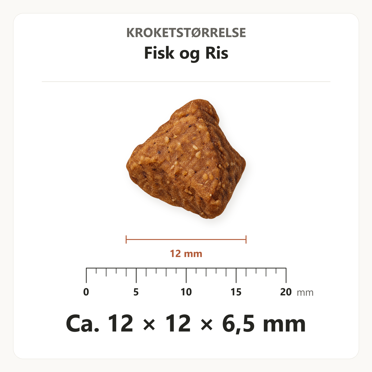 Sensitive Adult Fisk & Ris All Breed – krokettstørrelse ca. 12 × 12 × 6,5 mm