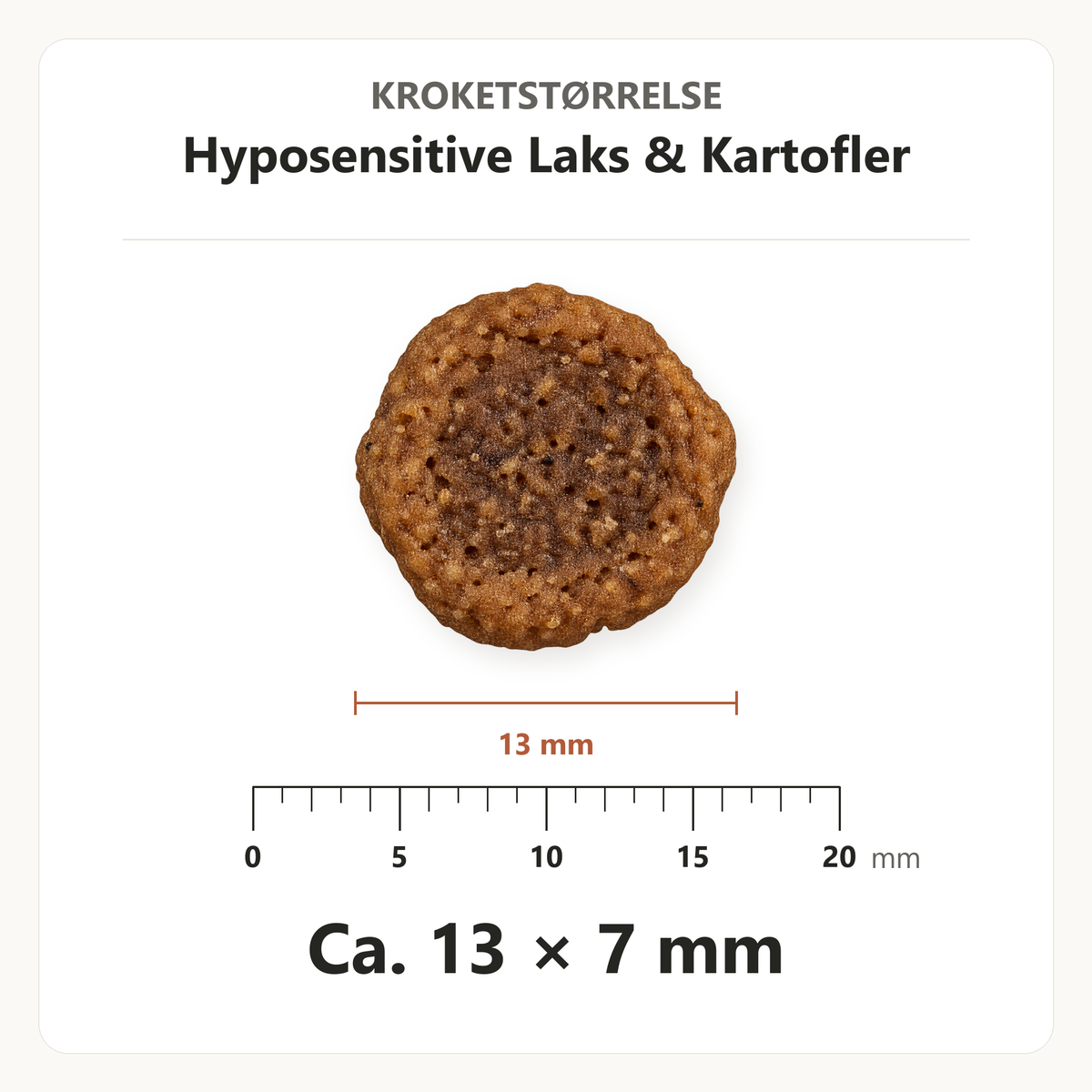 Hyposensitive Laks & Poteter All Breed – krokettstørrelse ca. 13 × 7 mm