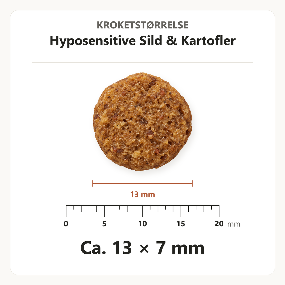 Hyposensitive Sild & Poteter All Breed – krokettstørrelse ca. 13 × 7 mm