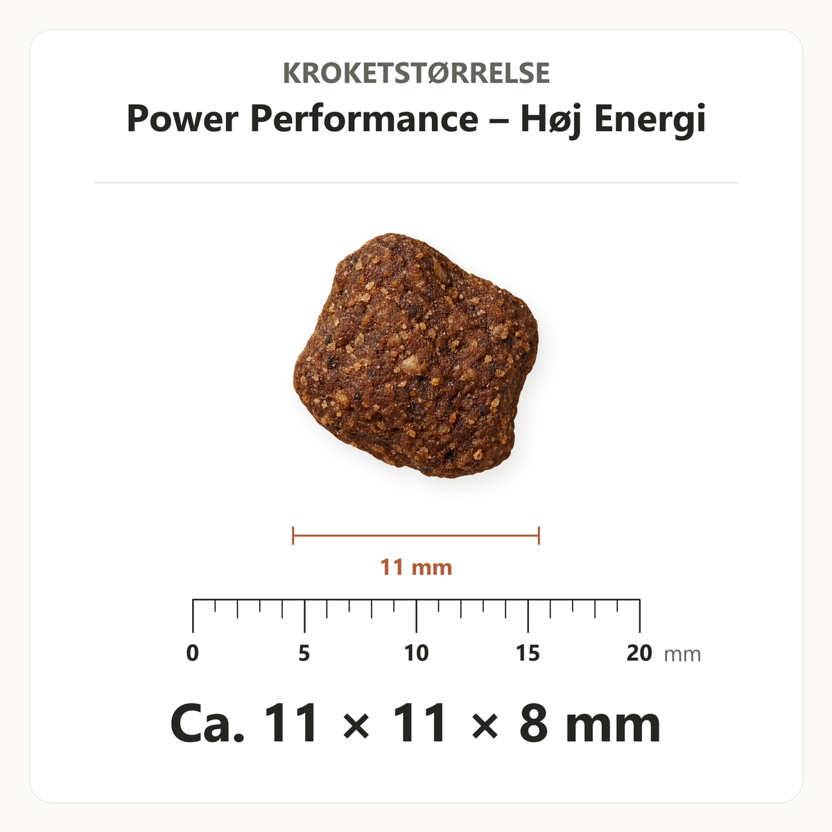 Power Performance All Breed – krokettstørrelse ca. 11 × 11 × 8 mm