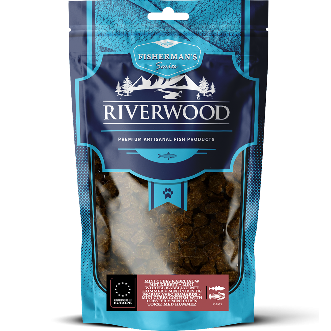 Riverwood Mini Cubes Torsk og  hummer 125 gram Hundegodbid