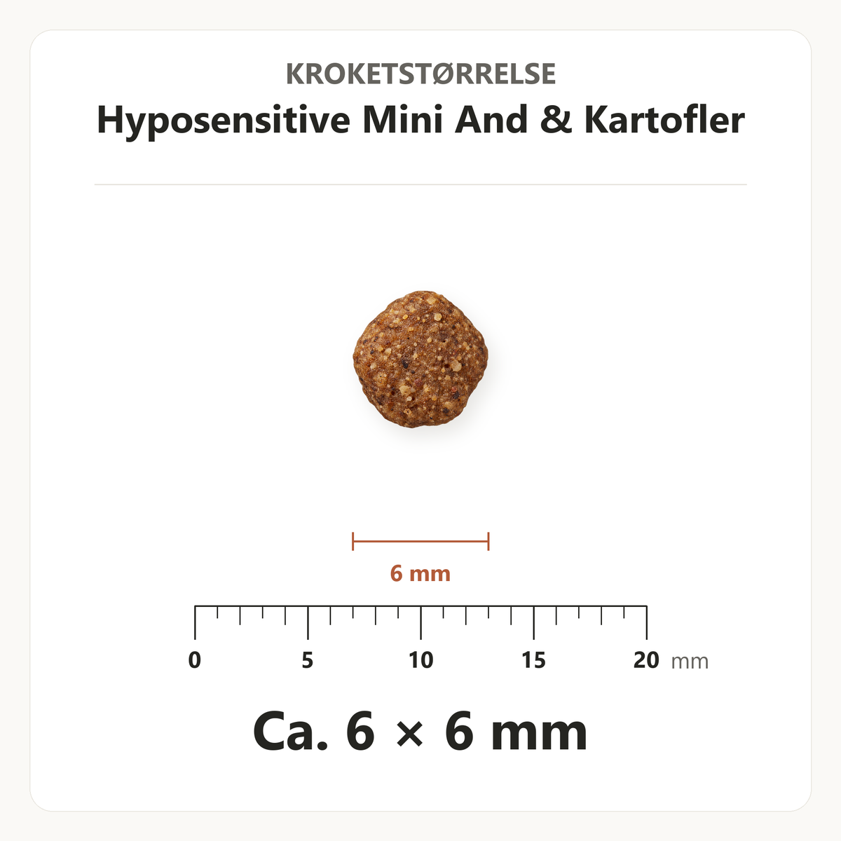 Hyposensitive Mini And & Poteter – krokettstørrelse ca. 6 × 6 mm