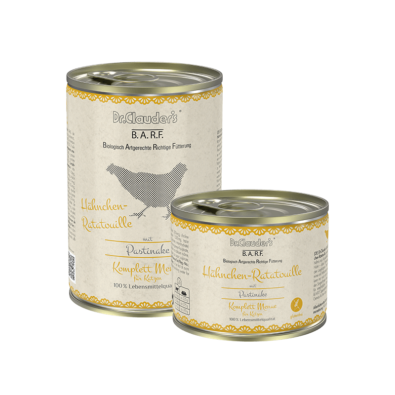 B.A.R.F. Komplet Menu Katt Kylling Ratatouille 400 g