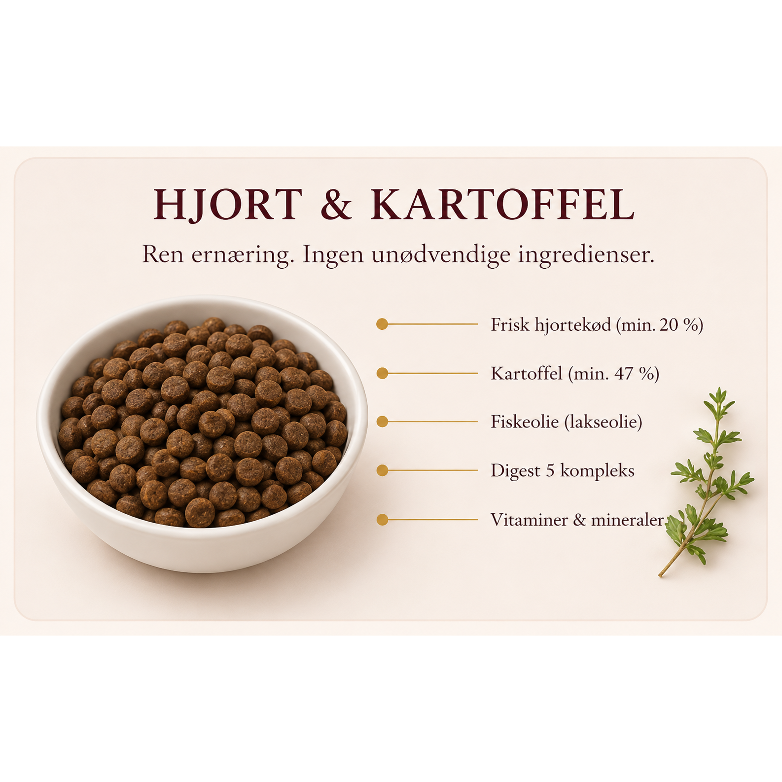 Hjort & Kartoffel – ren ernæring | Dr.Clauder's