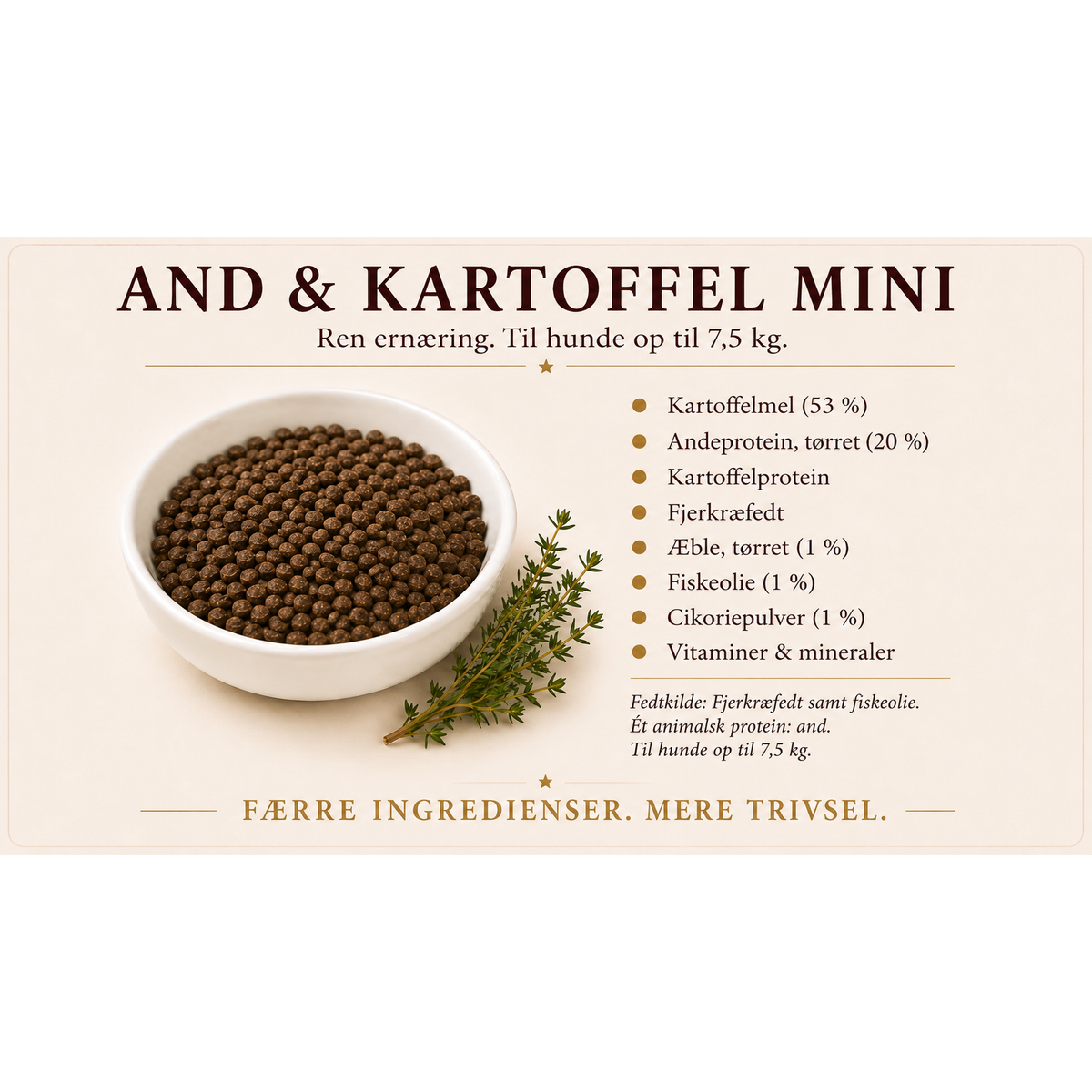Hyposensitive Mini And & Poteter 2 kg