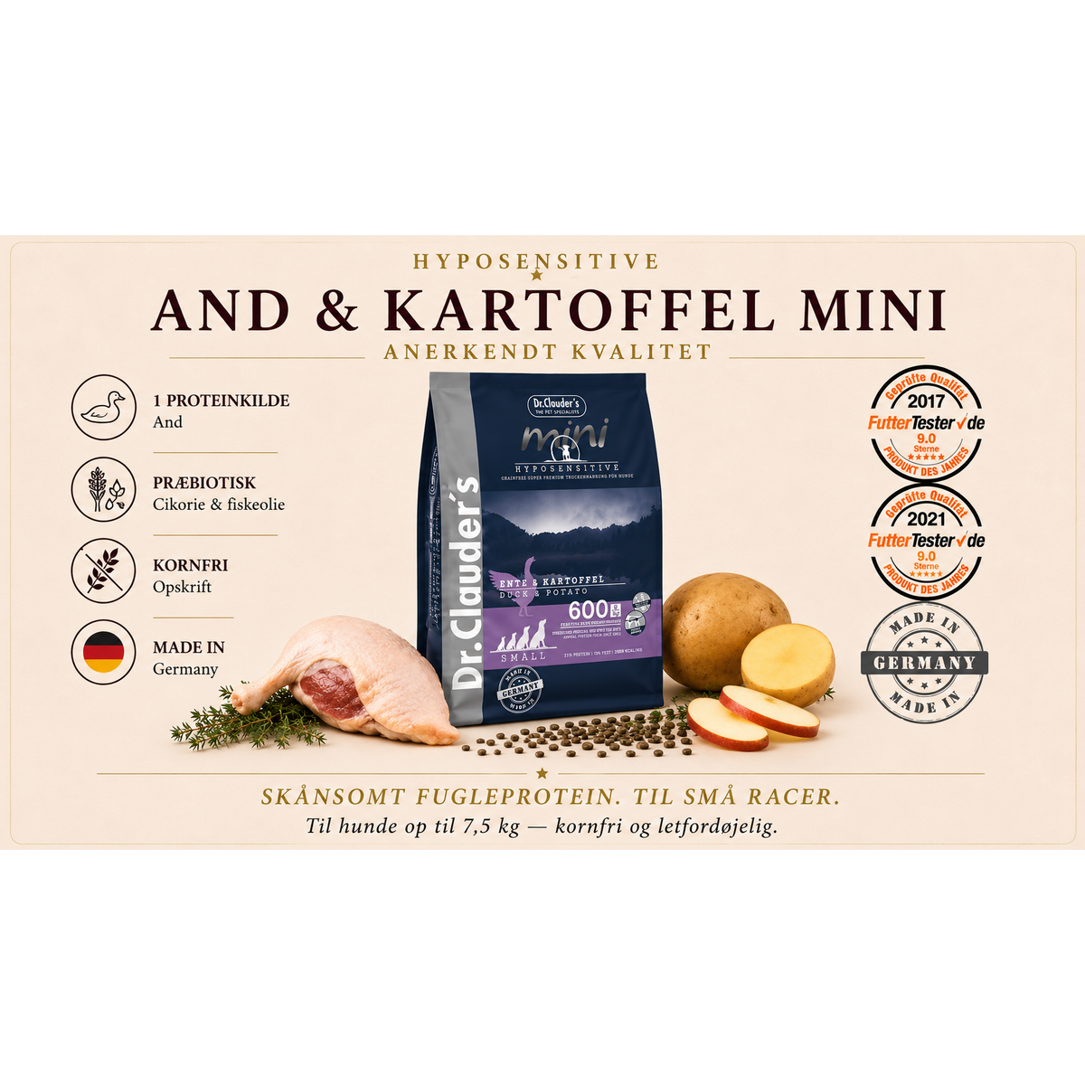 Hyposensitive Mini And & Poteter 2 kg