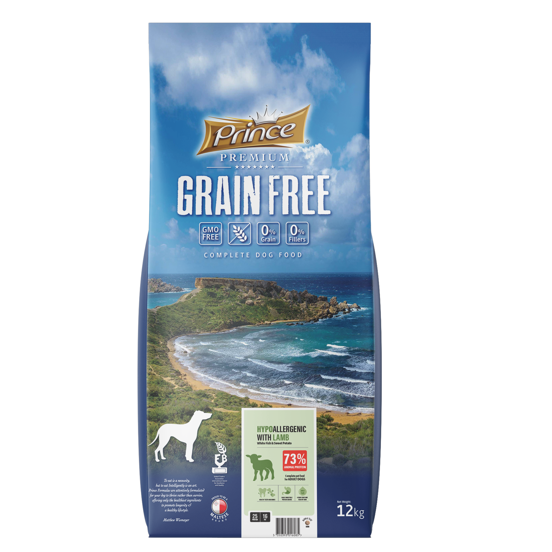 Kornfrit Hundefoder med Lam | All Breed 12kg | Prince Grain Free Prairie
