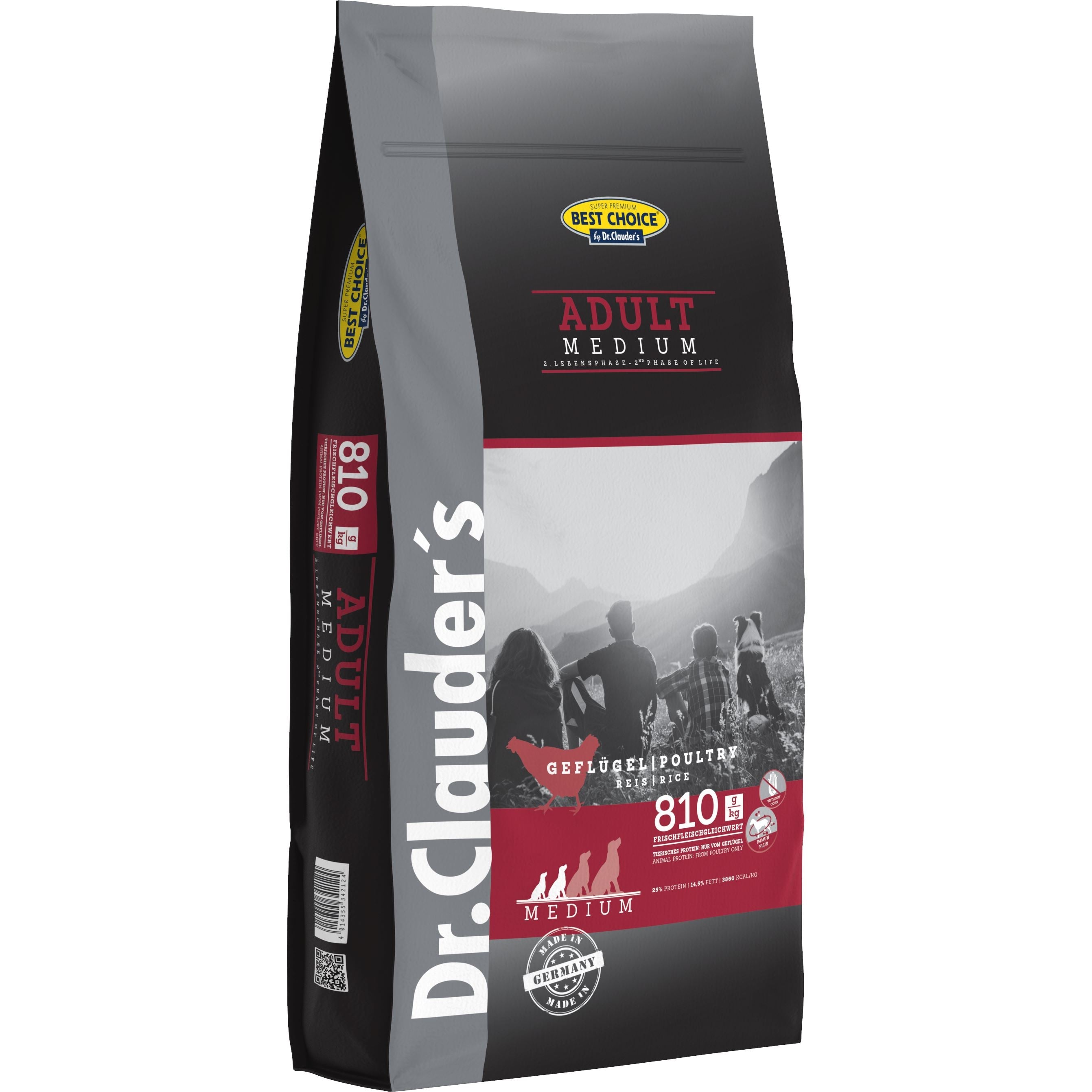 12,5kg Hundefoder med Kylling | Glutenfri | Medium | Dr.Clauder's Tørfoder