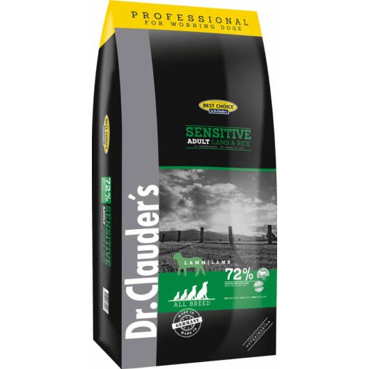 20kg Hundemad med Lam og Ris | Glutenfri Tørfoder fra Dr.Clauder's ...
