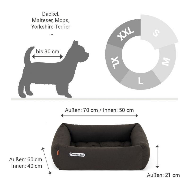 DOCTOR BARK Ortopædisk Hundeseng Hypoallergenic | Brun