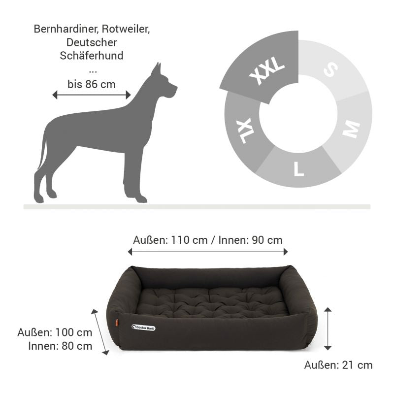 DOCTOR BARK Ortopædisk Hundeseng Hypoallergenic | Brun