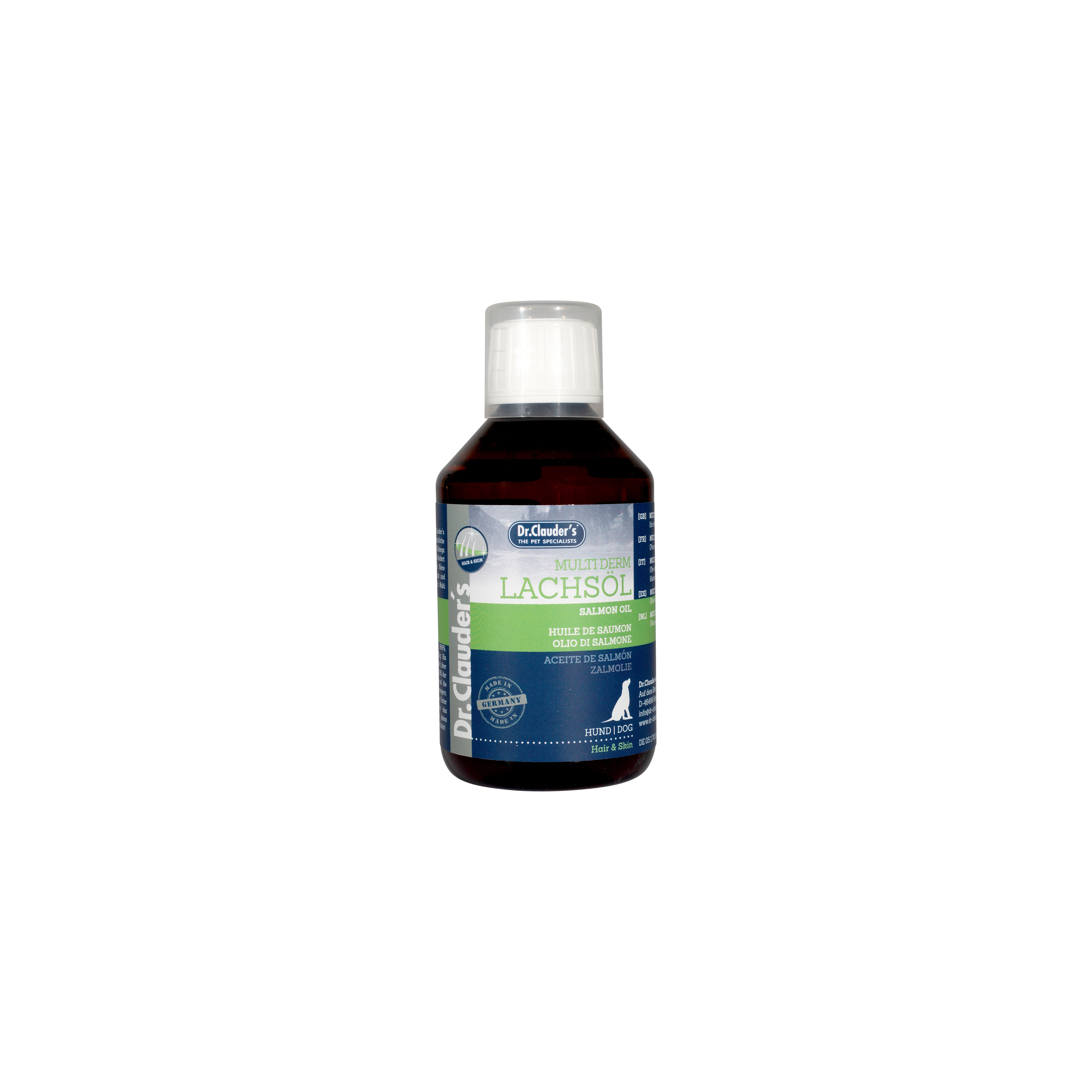 Multiderm Lakseolie | 25% Omega-3 | 15% Omega-6 | Norsk Fjordlaks