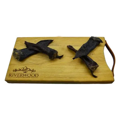 7-12-25 | Tyggeben til hunde | Gedeører med pels | 100g | Riverwood Tyggeben